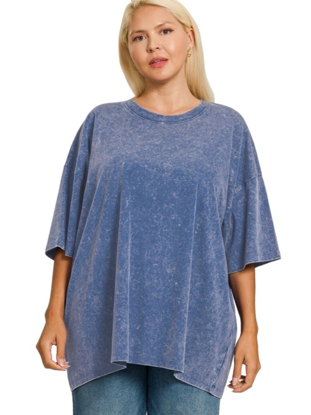 Mineral Wash Oversized Boyfriend Tee